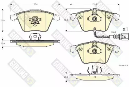 Комплект тормозных колодок, дисковый тормоз GIRLING купить