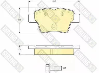 Комплект тормозных колодок, дисковый тормоз GIRLING купить