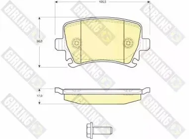 Комплект тормозных колодок, дисковый тормоз GIRLING купить
