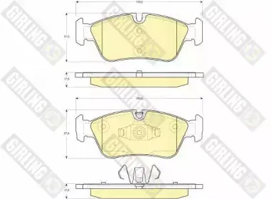 Комплект тормозных колодок, дисковый тормоз GIRLING купить