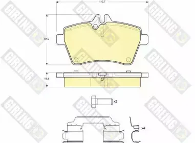 Комплект тормозных колодок, дисковый тормоз GIRLING купить