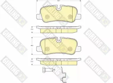 Комплект тормозных колодок, дисковый тормоз GIRLING купить