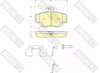 Комплект тормозных колодок, дисковый тормоз GIRLING купить