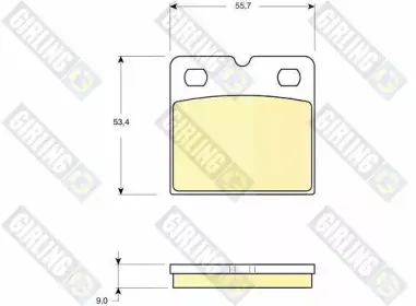 Комплект тормозных колодок, дисковый тормоз GIRLING купить