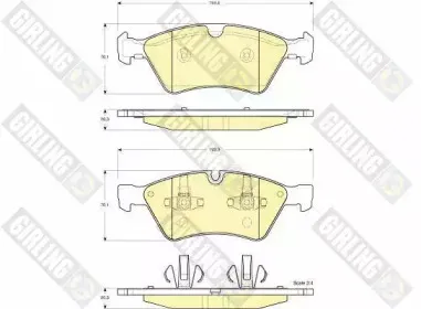 Комплект тормозных колодок, дисковый тормоз GIRLING купить