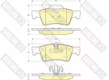 Комплект тормозных колодок, дисковый тормоз GIRLING купить