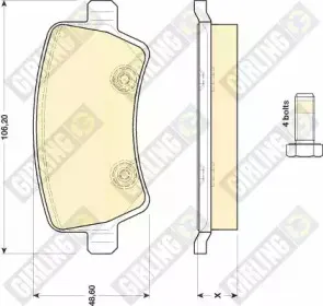 Комплект тормозных колодок, дисковый тормоз GIRLING купить