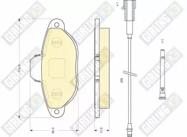 Комплект тормозных колодок, дисковый тормоз GIRLING купить