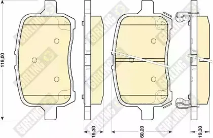 Комплект тормозных колодок, дисковый тормоз GIRLING купить