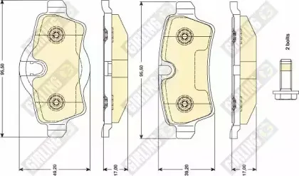 Комплект тормозных колодок, дисковый тормоз GIRLING купить