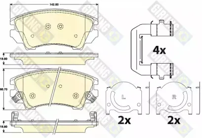 Комплект тормозных колодок, дисковый тормоз GIRLING купить