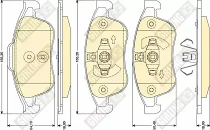 Комплект тормозных колодок, дисковый тормоз GIRLING купить