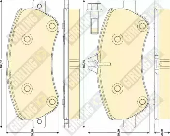 Комплект тормозных колодок, дисковый тормоз GIRLING купить