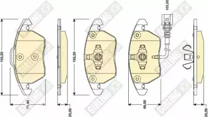 Комплект тормозных колодок, дисковый тормоз GIRLING купить