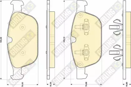 Комплект тормозных колодок, дисковый тормоз GIRLING купить