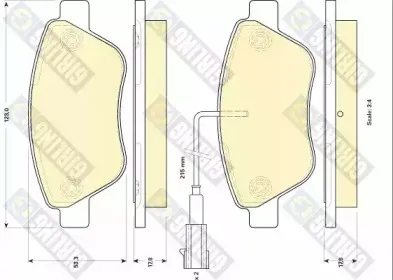Комплект тормозных колодок, дисковый тормоз GIRLING купить