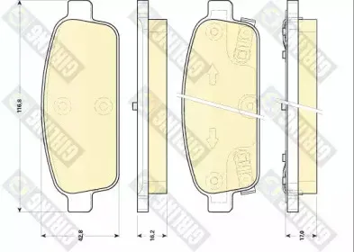 Комплект тормозных колодок, дисковый тормоз GIRLING купить