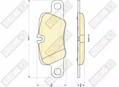 Комплект тормозных колодок, дисковый тормоз GIRLING купить