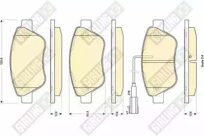 Комплект тормозных колодок, дисковый тормоз GIRLING купить