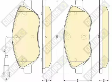 Комплект тормозных колодок, дисковый тормоз GIRLING купить