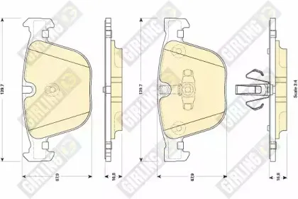 Комплект тормозных колодок, дисковый тормоз GIRLING купить