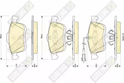Комплект тормозных колодок, дисковый тормоз GIRLING купить
