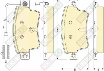 Комплект тормозных колодок, дисковый тормоз GIRLING купить