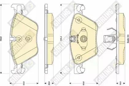 Комплект тормозных колодок, дисковый тормоз GIRLING купить