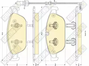 Комплект тормозных колодок, дисковый тормоз GIRLING купить