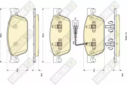 Комплект тормозных колодок, дисковый тормоз GIRLING купить