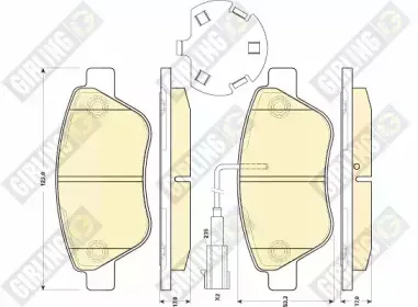 Комплект тормозных колодок, дисковый тормоз GIRLING купить
