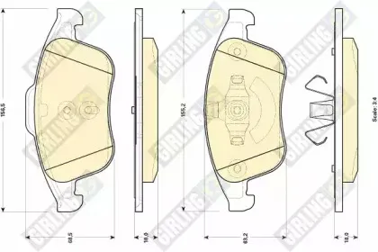 Комплект тормозных колодок, дисковый тормоз GIRLING купить