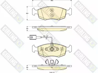Комплект тормозных колодок, дисковый тормоз GIRLING купить