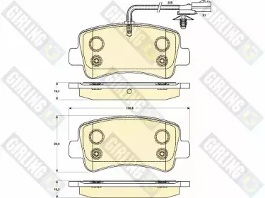 Комплект тормозных колодок, дисковый тормоз GIRLING купить
