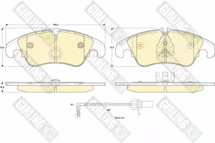 Комплект тормозных колодок, дисковый тормоз GIRLING купить