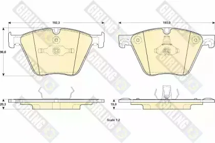 Комплект тормозных колодок, дисковый тормоз GIRLING купить