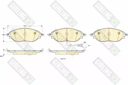 Комплект тормозных колодок, дисковый тормоз GIRLING купить