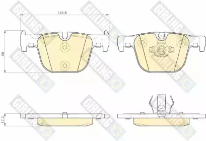 Комплект тормозных колодок, дисковый тормоз GIRLING купить