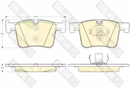 Комплект тормозных колодок, дисковый тормоз GIRLING купить