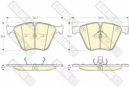 Комплект тормозных колодок, дисковый тормоз GIRLING купить