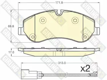 Комплект тормозных колодок, дисковый тормоз GIRLING купить