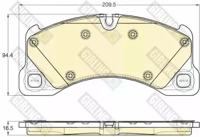 Комплект тормозных колодок, дисковый тормоз GIRLING купить