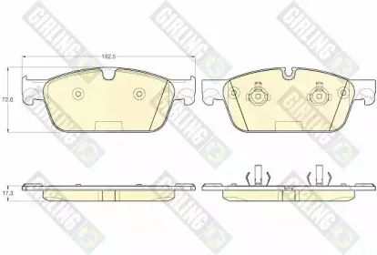 Комплект тормозных колодок, дисковый тормоз GIRLING купить