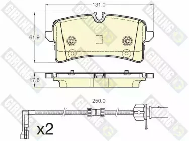 Комплект тормозных колодок, дисковый тормоз GIRLING купить