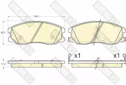 Комплект тормозных колодок, дисковый тормоз GIRLING купить