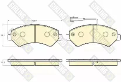 Комплект тормозных колодок, дисковый тормоз GIRLING купить