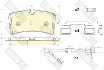 Комплект тормозных колодок, дисковый тормоз GIRLING купить