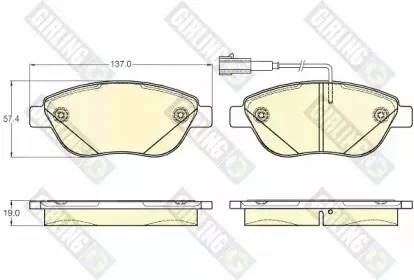 Комплект тормозных колодок, дисковый тормоз GIRLING купить