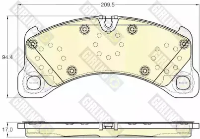 Комплект тормозных колодок, дисковый тормоз GIRLING купить