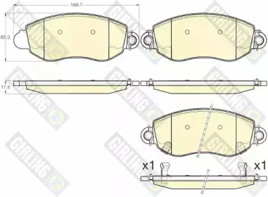 Комплект тормозных колодок, дисковый тормоз GIRLING купить